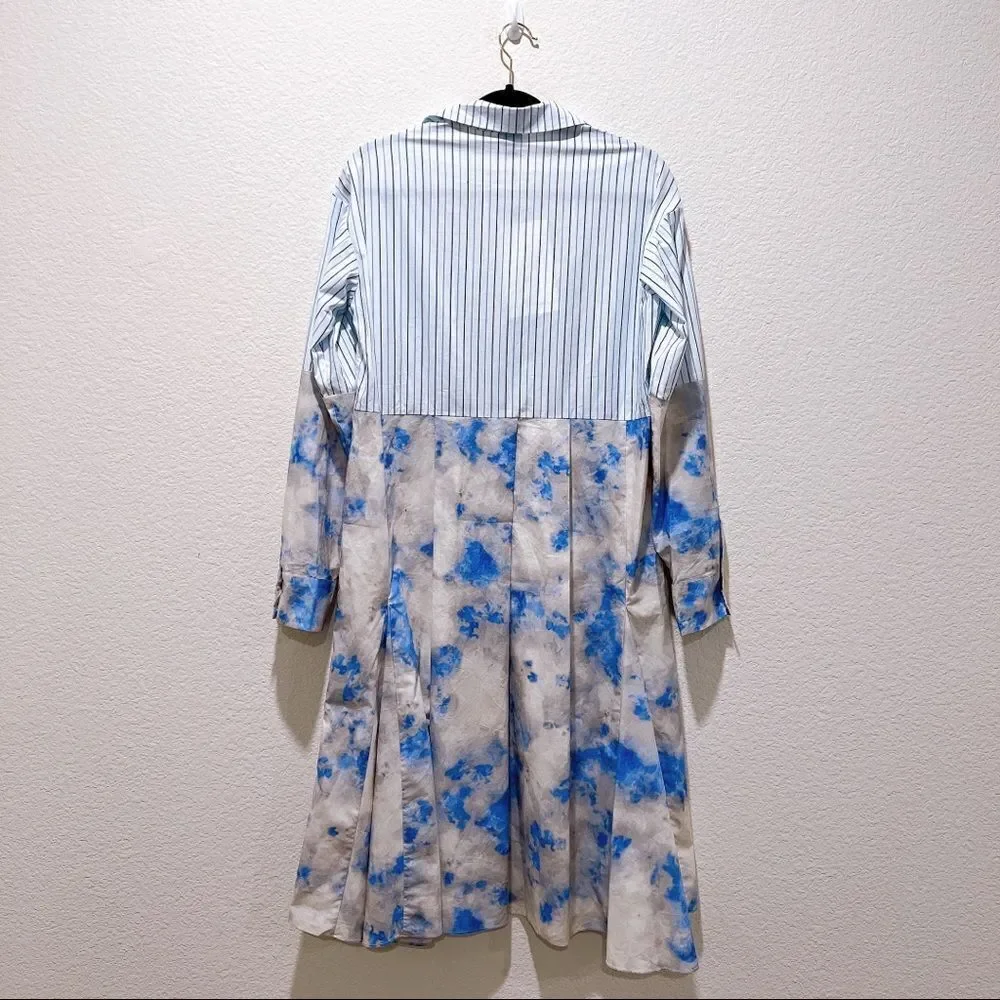 Baum Und Pferdgarten Adelma Top Striped Shirt Dress Blue Size 36